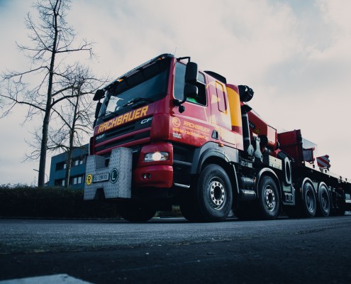 Rachbauer GmbH - Straßwalchen - Salzburg - Sondertransport - Schwertransport - Überstellung eines Trainings-Simulators der Firma AMST für die Bergrettung Bad Tölz.